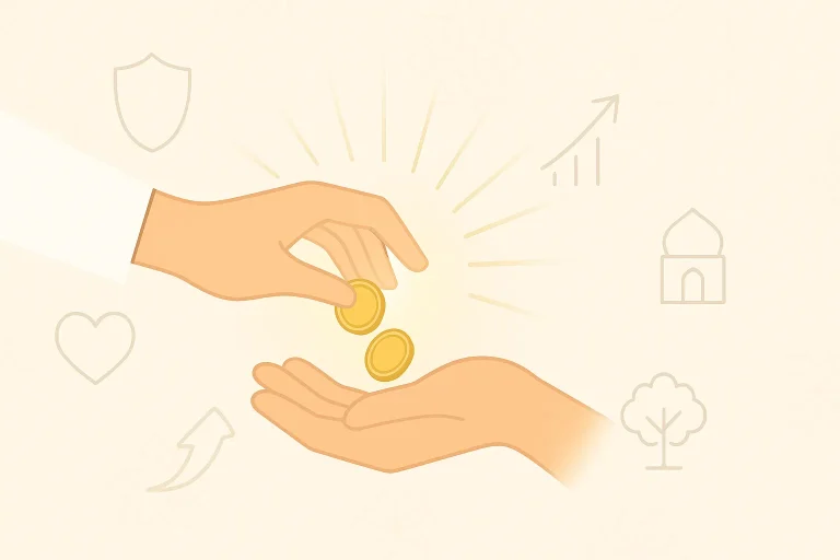 Sadaqah benefits in Islam 2025 including purification of wealth and soul, increase in rizq, protection from calamities, Sadaqah Jariyah, and Islamic charity rewards in the Hereafter