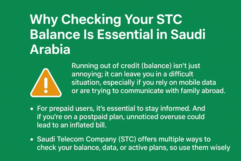  Importance of checking STC balance regularly in Saudi Arabia