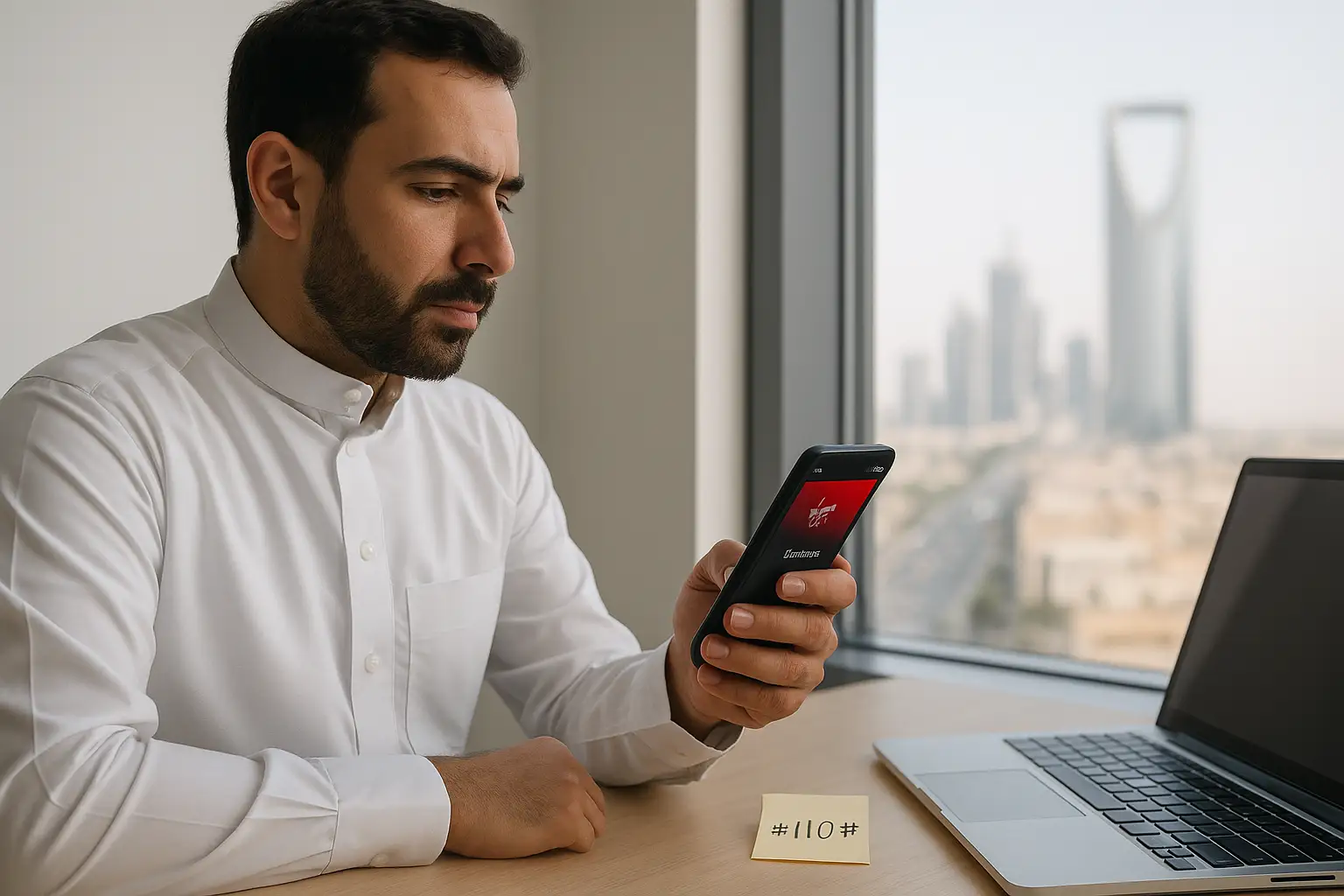 Virgin Mobile internet packages KSA 2025 – man checking balance and active plan in app