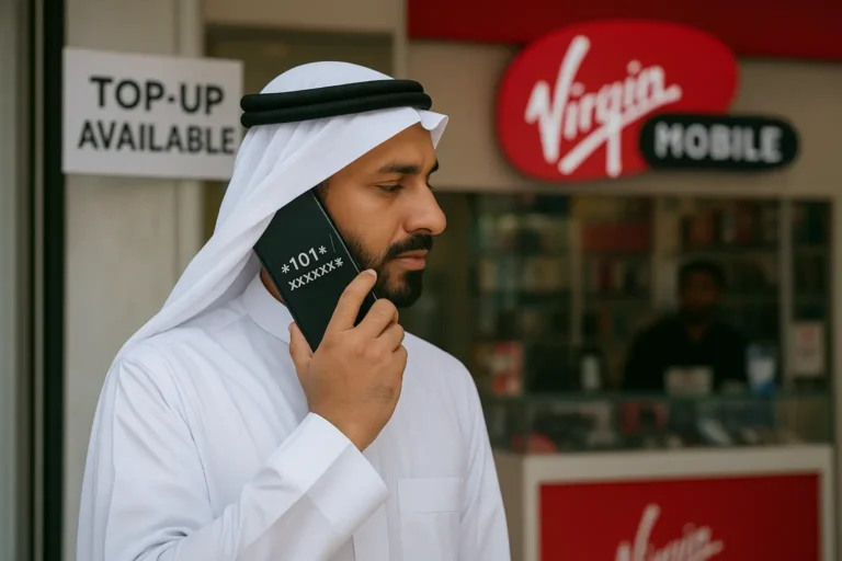 Virgin recharge code in Saudi Arabia 101 voucher top-up by customer in mobile shop