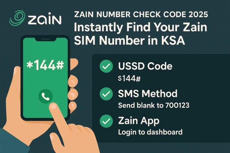 Zain number check code 2025 – how to find Zain SIM number in Saudi Arabia via USSD, SMS, and app