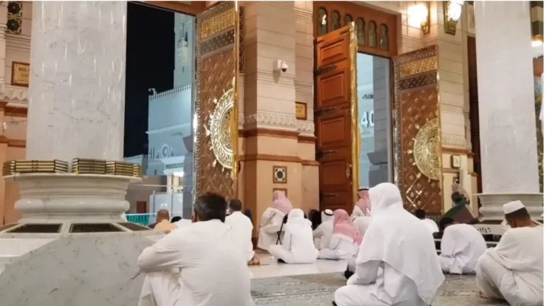 Bab Bilal Gate Masjid Nabawi western wall adhan muazzin Bilal ibn Rabah Islamic equality Madinah ziyarat