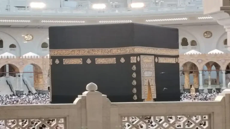 Muslim pilgrims performing Tawaf around Kaaba during Hajj 2025 in Makkah