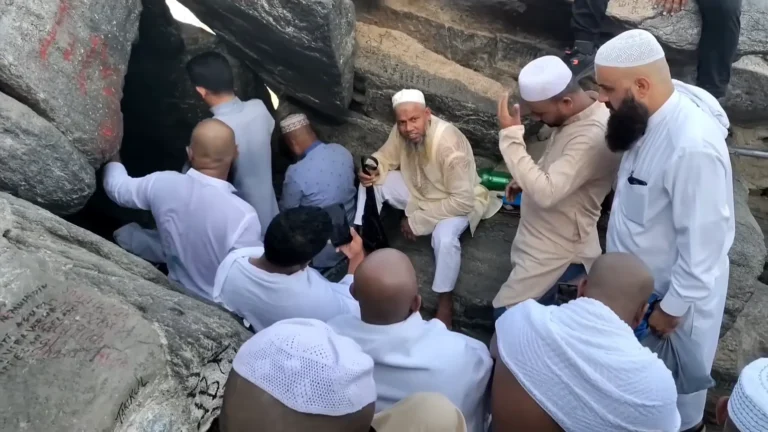Jabal al-Nour in Makkah with Cave of Hira where the Quran was first revealed during Ramadan