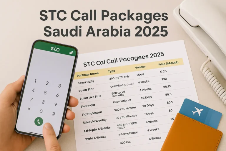 STC call packages Saudi Arabia 2025 – Daily, monthly, and international voice offers with flexible validity and pricing