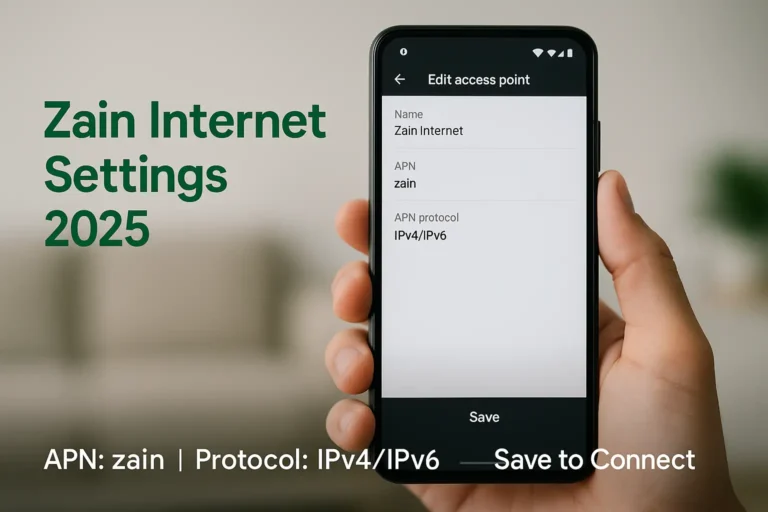 Zain APN Internet Settings for Saudi Arabia in 2025 – Easy Mobile Configuration Guide with Real-Time Internet Setup Help