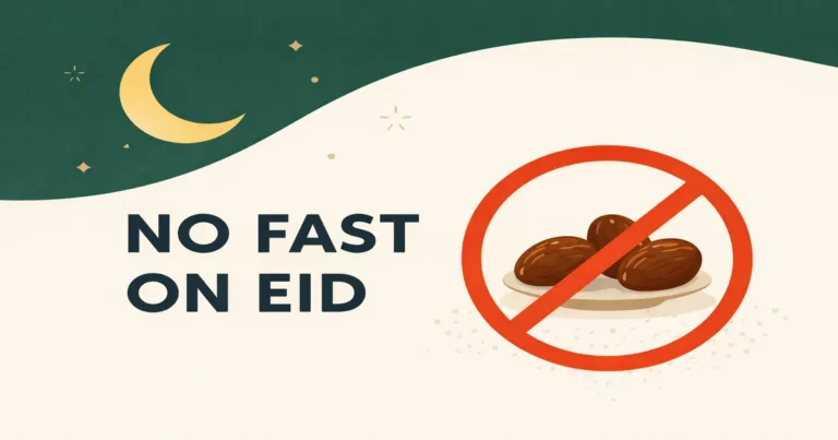 Islamic ruling on forbidden fasting days with Eid day prohibition, Days of Tashreeq guidance, and how to plan make-up fasts after Ramadan without breaking the rules (2026)