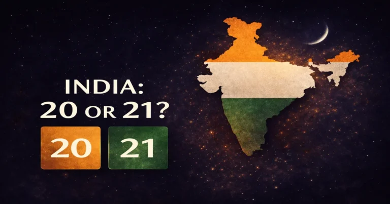 India Eid date March 2026 guide with Chand Raat moon sighting scenarios, March 20 vs March 21 explanation, Eid namaz basics, Zakat al-Fitr timing, and school/bank holiday checks by state