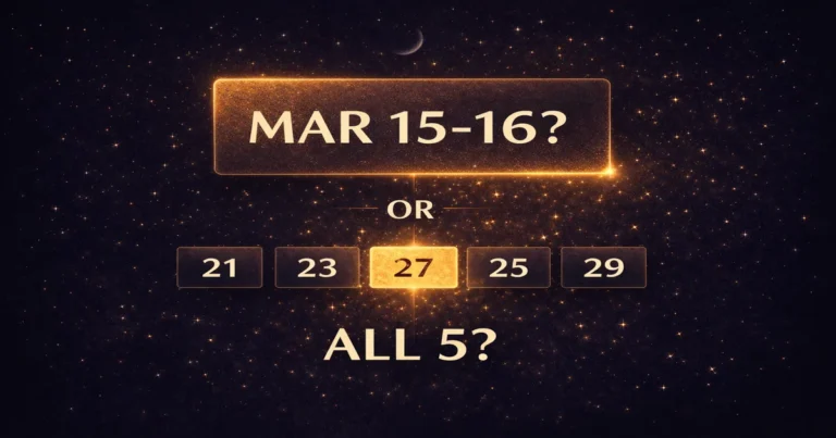 Laylatul Qadr 2026 UAE guide with Dubai and Abu Dhabi odd-night dates (21 23 25 27 29), Ramadan start date shift rules, Maghrib-to-Fajr night counting, and simple worship checklist (2026)