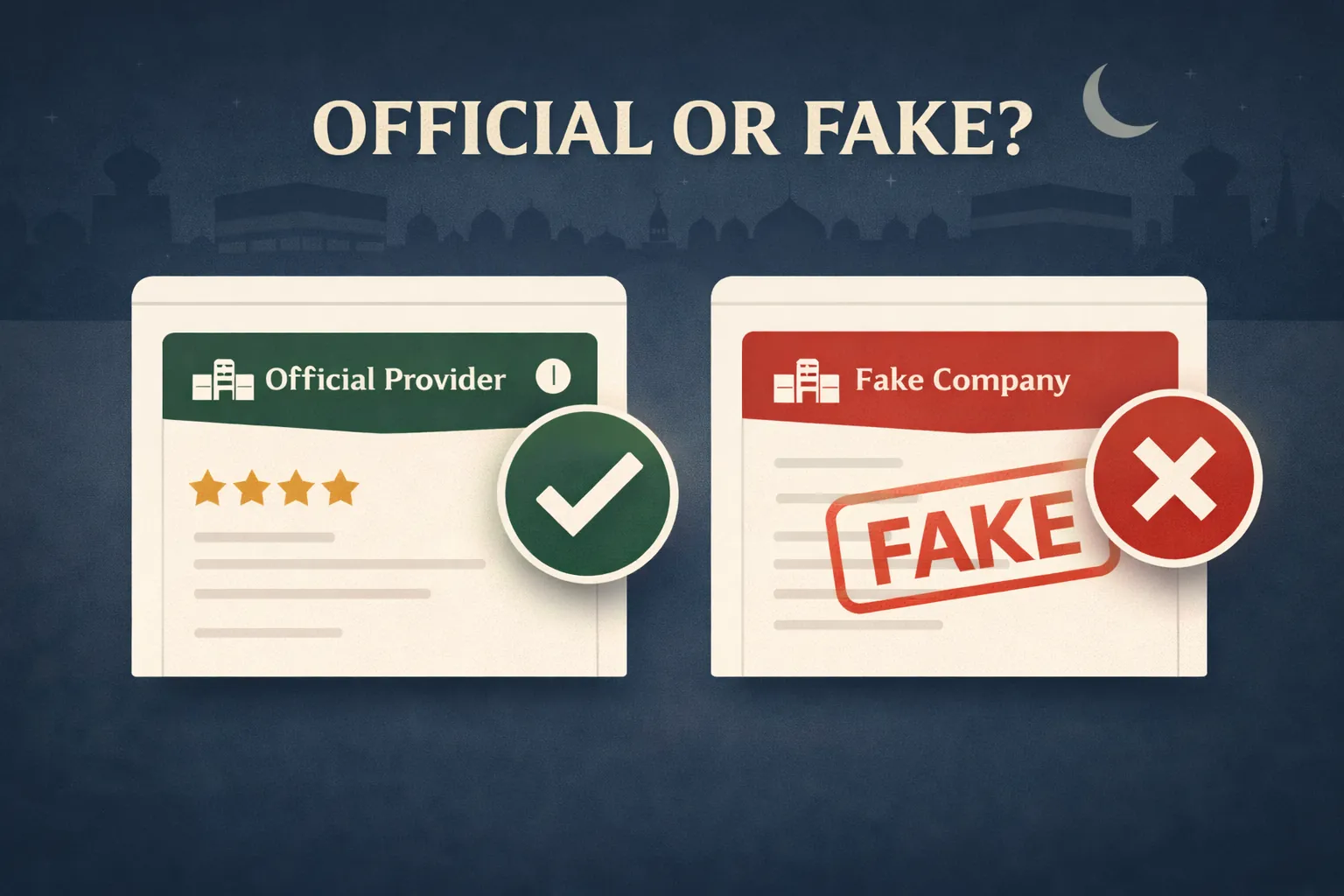 How to verify Nusuk Hajj service provider listings with profile checks, official package flow confirmation, scam warning signs, and safe booking steps inside the platform