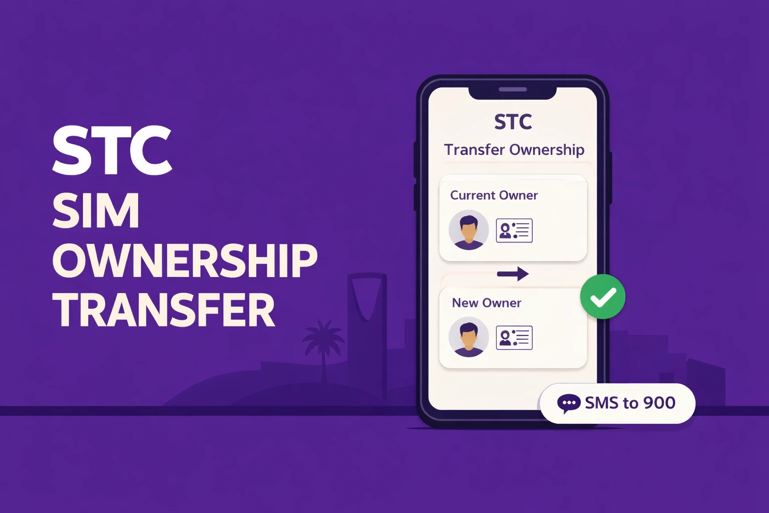 mystc app line registration change with Absher Nafath IAM verification, branch option, required documents, prepaid and postpaid notes, and 900 support check in Saudi Arabia