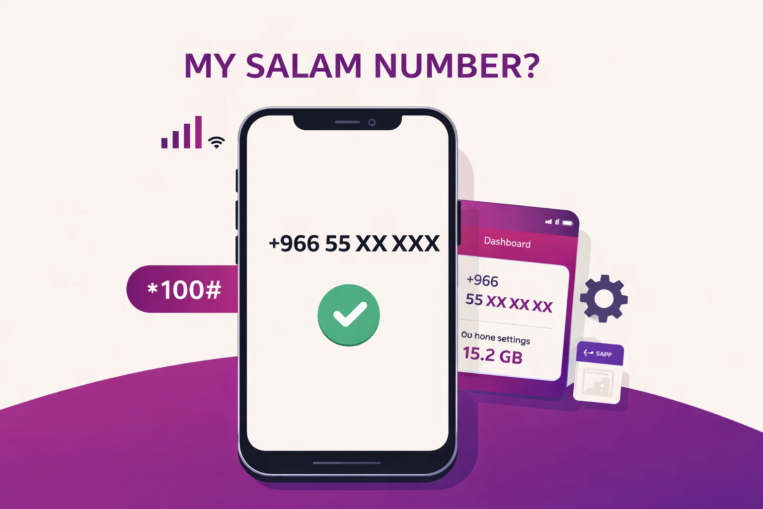 Check Salam Sim Number Saudi Arabia 1 **Salam mobile number check in Saudi using USSD codes 100# and 108#, My Salam app, phone SIM settings, and CST Arqami portal to view numbers linked to iqama (2026)